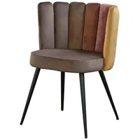 KAWOLA JADA Esszimmerstuhl Velvet braun Fuß schwarz