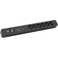 Bachmann Steckdosenleiste 6-fach 2 m Schwarz 1 St.