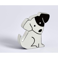 Walther design Dekofigur weiss aus Holz, Hund CD199W