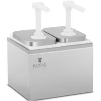Royal Catering Saucenspender 2 Pumpen 2 x 2 L