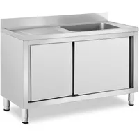 Royal Catering Spülenschrank - 1 Becken - - Edelstahl