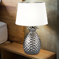 ETC Shop Tischleuchte Tischlampe Beistellleuchte Wohnzimmerlampe Ananas Designlampe mit