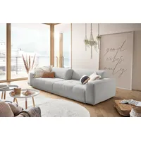 KAWOLA Sofa PALACE 3-Sitzer mit Sitztiefenverstellung Cord hellgrau