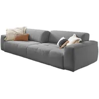 KAWOLA Sofa PALACE 3-Sitzer mit Sitztiefenverstellung Cord grau