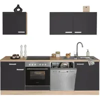 OPTIFIT Küchenzeile 240 cm grau