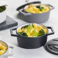 Navaris Mini Cocotte Set - 4x Gusseisen Mini Topf