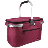 Navaris Thermo Einkaufskorb Kühltasche faltbar - 27L Kühlkorb Picknickkorb