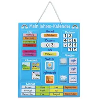 Navaris Kalender Tafel für Kinder - Lerntafel Jahreszeiten Uhr