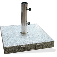 DEMA Sonnenschirmständer Schirmständer eckig 45cm Granit grau 38 kg