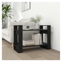 VidaXL Bücherregal/Raumteiler Schwarz 80x35x56,5 cm Massivholz Kiefer