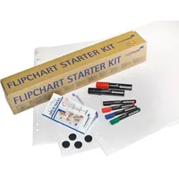 Legamaster Flipchart Starter Kit, Zubehörset mit Flipchartpapier, Markern und