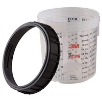 3M PPS Becher mit Schraubring, 0,65 l