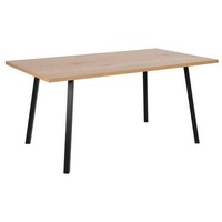 MID.YOU Esstisch Schwarz, Eiche, rechteckig eckig, 90x75x160 cm Reach