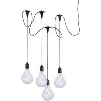 Just light. LED-Außen-Pendelleuchte Enni 4-flammig Schwarz