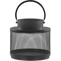 Beliani Laterne YAMDENA Metall 24 cm Schwarz