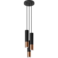 Sollux SL.0949 Pendelleuchte Loopez 3P Schwarz/Kupfer