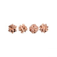Philos 3501 - Puzzleset 1, Holz, 4-teilig, Puzzlespiele, Denkspiele,