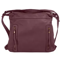 Samantha look Shopper, echt Leder, Made in Italy rot
