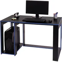 Mendler Schreibtisch HWC-J26, Computertisch Bürotisch, 120x60x76cm - schwarz-blau