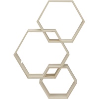 Glorex  Design Rahmen Holz Sechseck 3 Stück