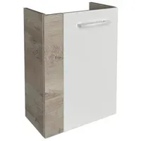 Fackelmann Waschbeckenunterschrank 44 x 60 x 24,3 cm Braun/Weiß