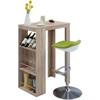 VCM Holz Bartisch Tresen Stehtisch Bistrotisch Oktola