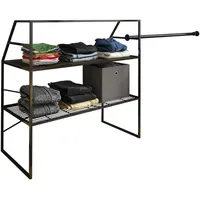 VCM Dachschrägenregal 100 x 50 x 100 cm Schwarz