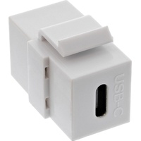 InLine Einrastmodul - 1 USB-C Buchse / Buchse, weiß