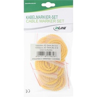 InLine Kabelmarkierer 3,0-5,2mm Nr,0-9, 1000 Stück
