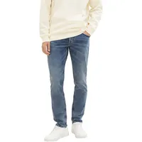 Tom Tailor DENIM Herren Piers Slim Jeans, blau, Logo