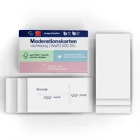 Magnetoplan Kommunikationskarten rechteckig, 500 Stück, weiß, 200 x 100