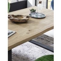 SIT Möbel Esstisch 'Savona' 200x100 cm, Wildeiche/Antikschwarz Massivholz, Metall