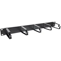 InLine 19" Kabelführungspanel, 5 große Bügel, RAL9005, schwarz