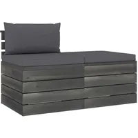 VidaXL Garten-Sofagarnitur 2-tlg. grau