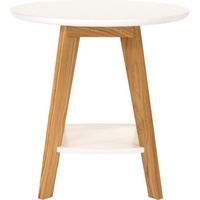 WoodMan Beistelltisch WOODMAN "Bjórgvin", weiß (weiß, eiche), B:55cm H:55cm