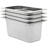 VidaXL Gastronormbehälter 4 Stk. GN 1/3 150 mm Edelstahl
