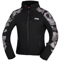 IXS Moto Camo Motorrad Zip Hoodie, schwarz/camouflage, L