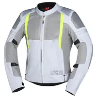 IXS Trigonis-Air Textiljacke - Hellgrau/Grau/Neon-Gelb - 5XL