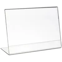 HMF 46933 Acryl Tischaufsteller schräg, DIN A5 Querformat, Glasklar