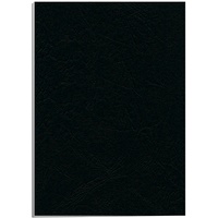 Fellowes 5373802 Deckblatt Delta A4 Lederstruktur, 25 Stück, schwarz