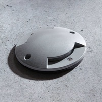 LINDBY LED-Bodeneinbauleuchte Nandita, Ø 10 cm, silber, IP65