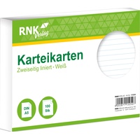 RNK Karteikarten liniert weiß, VE=100 Stück