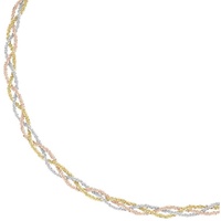 Lady Smart Jewel Collier geflochten, 3-reihig, Silber 925 Ketten