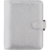 Filofax Pocket Saffiano Metallic Silber Organizer