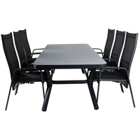 VCM Virya Gartenset Tisch 100x200cm und 6 Stühle Copacabana