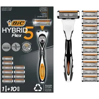 BIC Hybrid 5 Flex Rasierer Herren, 10 Wechselklingen mit