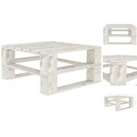 VidaXL Outdoor-Tisch Paletten Holz Weiß