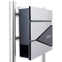 BITUXX Design Standbriefkasten Edelstahl mit Post Corner Graphit