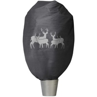 WINDHAGER Deko-Haube Protect XXL, Abdeckvlies grau mit Hirsch-Herde-Motiv