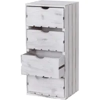 Mendler Kommode HWC-C62, Schubladenkommode Holzkiste, Shabby-Look Vintage, 4 Schubladen